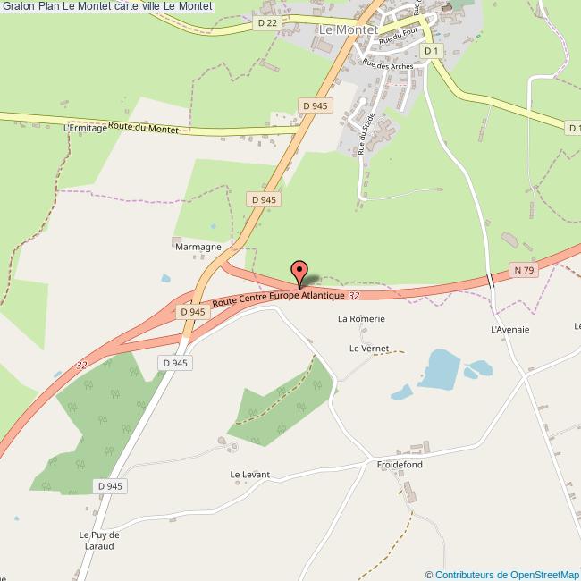 Plan Le Montet carte ville Le Montet