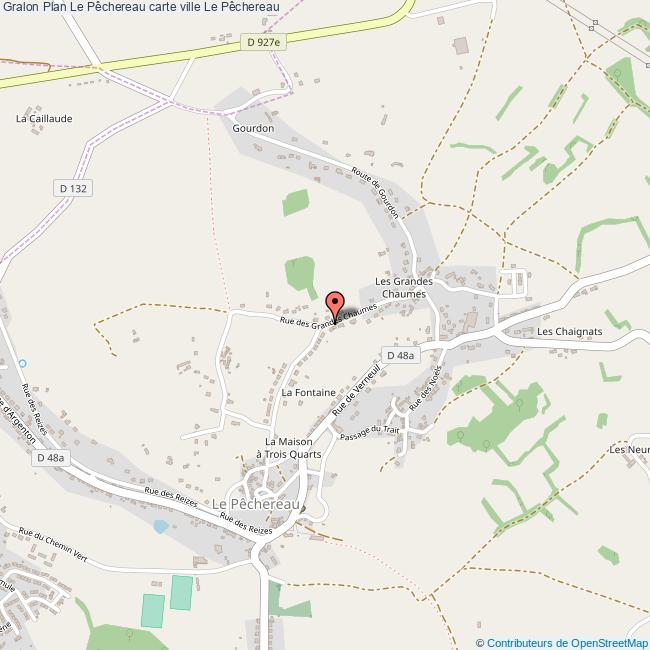 Plan Le Pêchereau carte ville Le Pêchereau