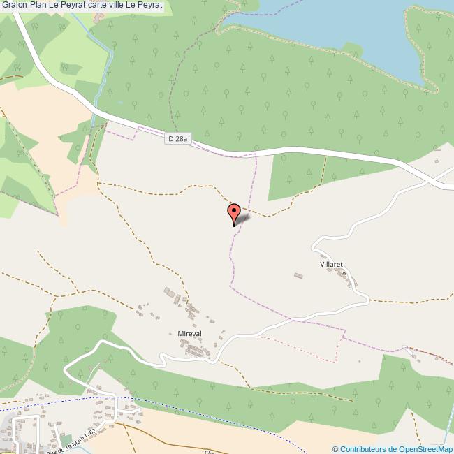 Plan Le Peyrat carte ville Le Peyrat