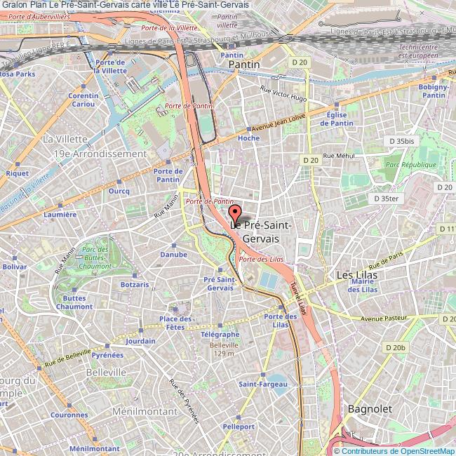 Plan Le PréSaintGervais carte ville Le PréSaintGervais