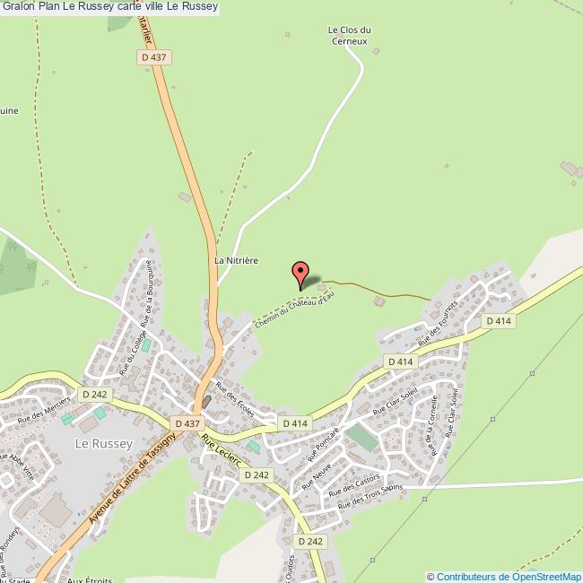 Plan Le Russey carte ville Le Russey
