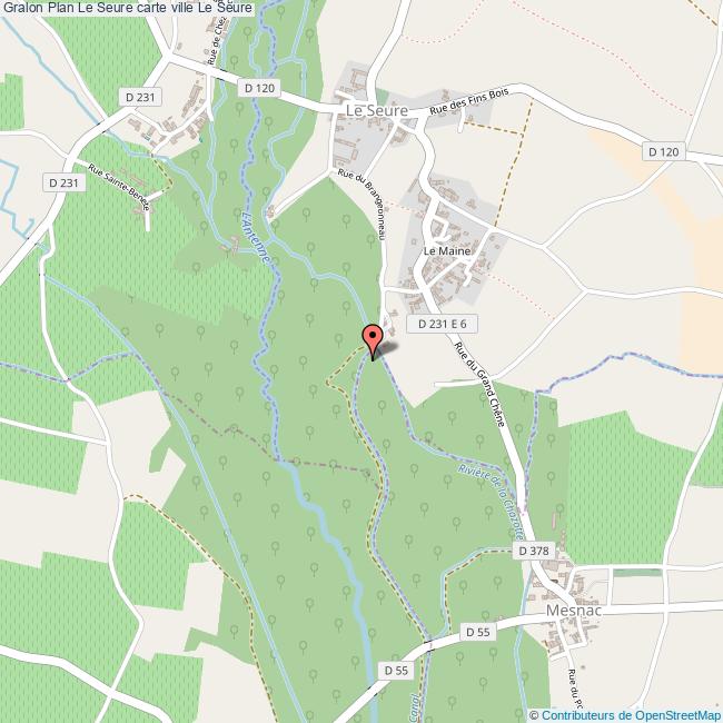 Plan Le Seure carte ville Le Seure