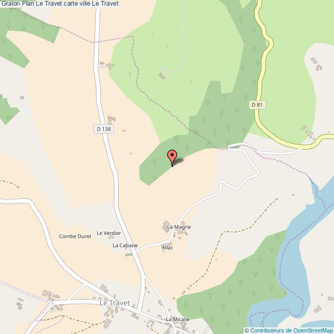 Plan Le Travet carte ville Le Travet