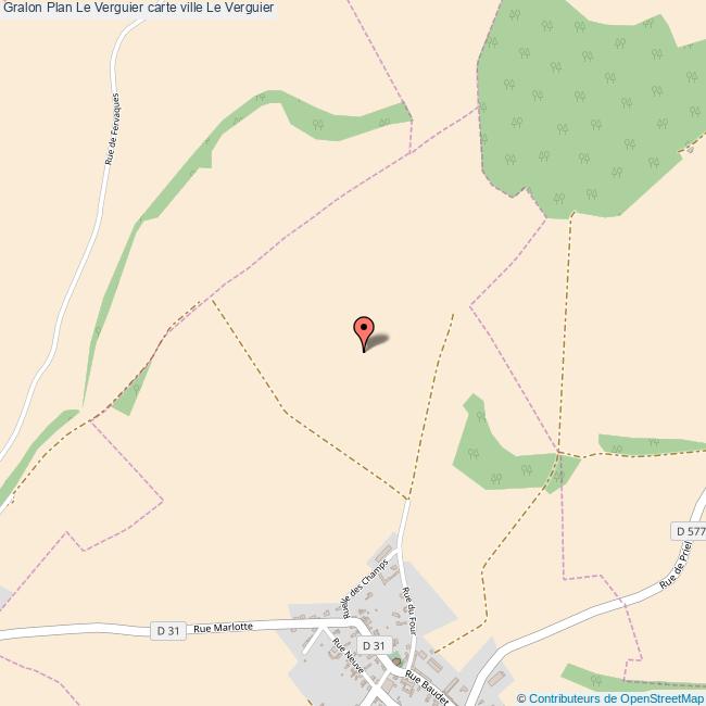 Plan Le Verguier carte ville Le Verguier