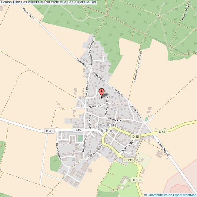 Plan Les AlluetsleRoi carte ville Les AlluetsleRoi