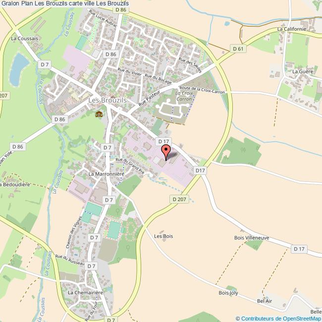 Plan Les Brouzils carte ville Les Brouzils