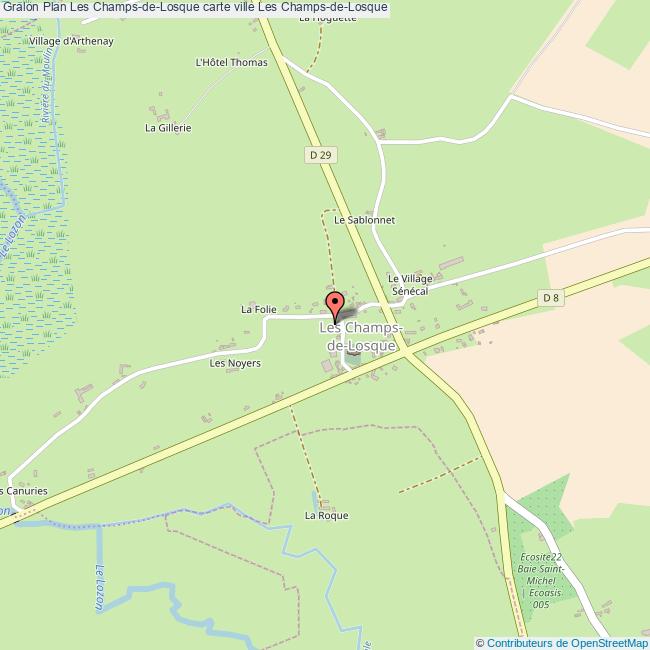 Plan Les ChampsdeLosque carte ville Les ChampsdeLosque