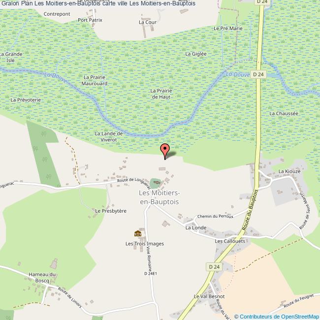 Plan Les MoitiersenBauptois carte ville Les MoitiersenBauptois