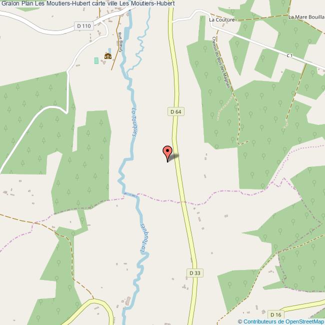Plan Les MoutiersHubert carte ville Les MoutiersHubert