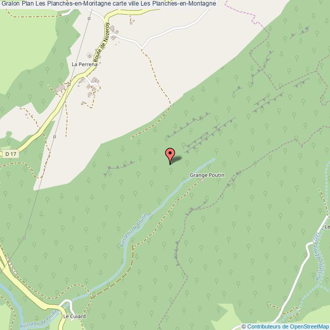 Plan Les PlanchesenMontagne carte ville Les PlanchesenMontagne