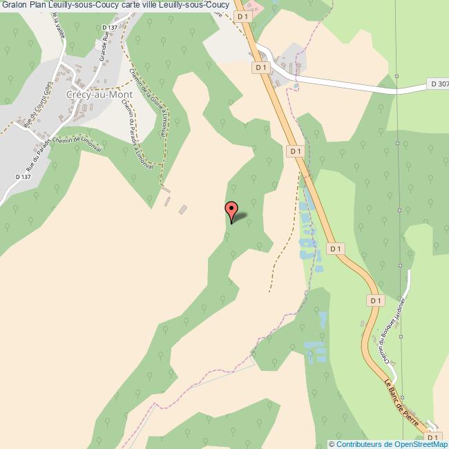 Plan LeuillysousCoucy carte ville LeuillysousCoucy