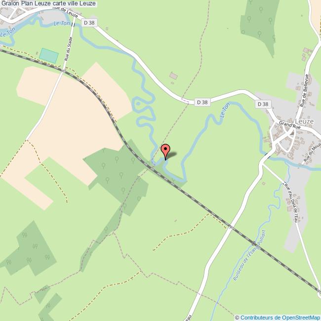 Plan Leuze carte ville Leuze