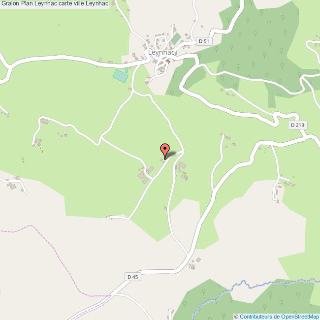 Plan Leynhac carte ville Leynhac