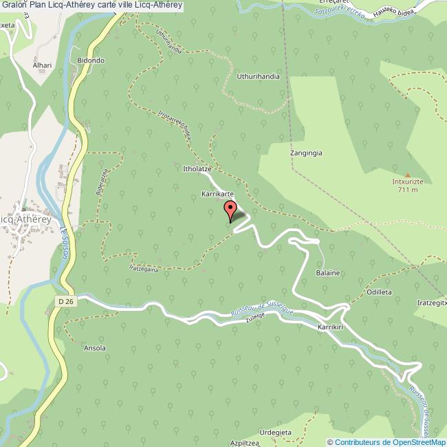 Plan LicqAthérey carte ville LicqAthérey