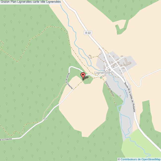 Plan Lignerolles carte ville Lignerolles