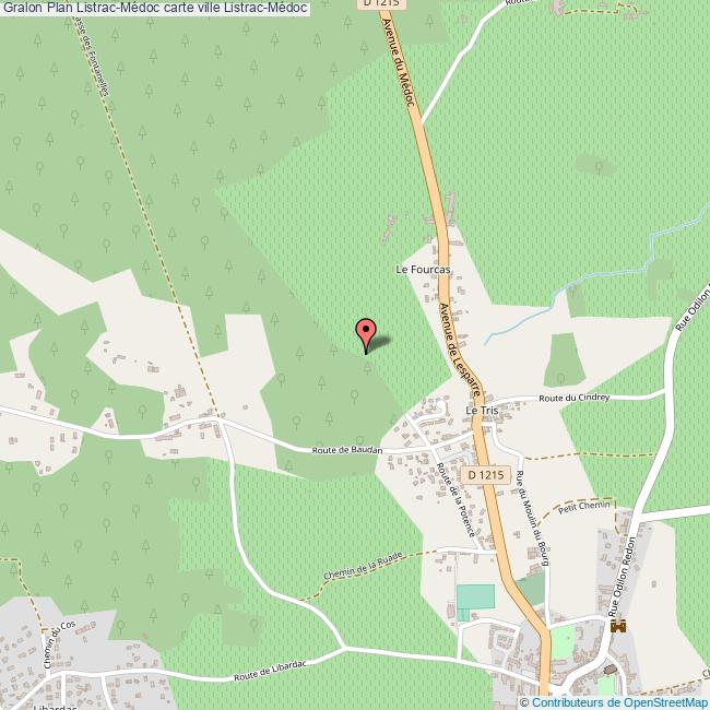 Plan ListracMédoc carte ville ListracMédoc