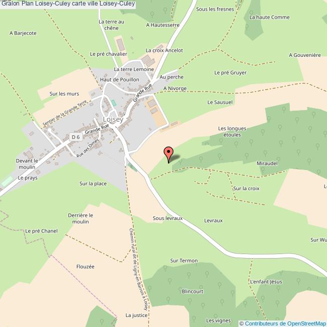 Plan LoiseyCuley carte ville LoiseyCuley