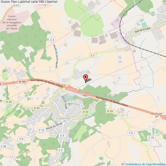 Plan Loperhet carte ville Loperhet