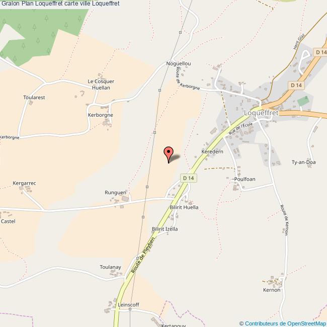 Plan Loqueffret carte ville Loqueffret
