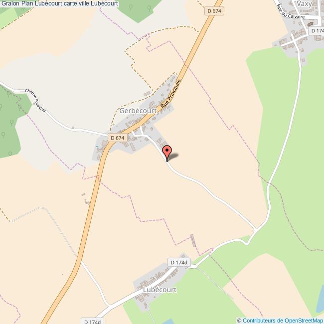 Plan Lubécourt carte ville Lubécourt