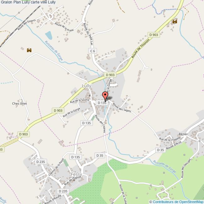 Plan Lully carte ville Lully