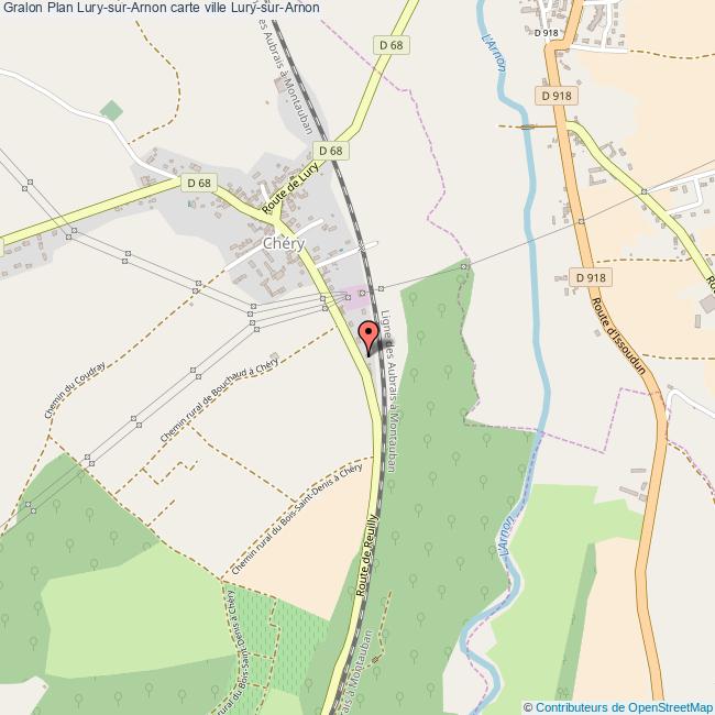 Plan LurysurArnon carte ville LurysurArnon