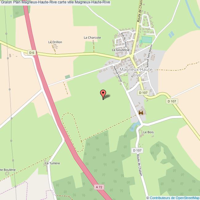 Plan MagneuxHauteRive carte ville MagneuxHauteRive