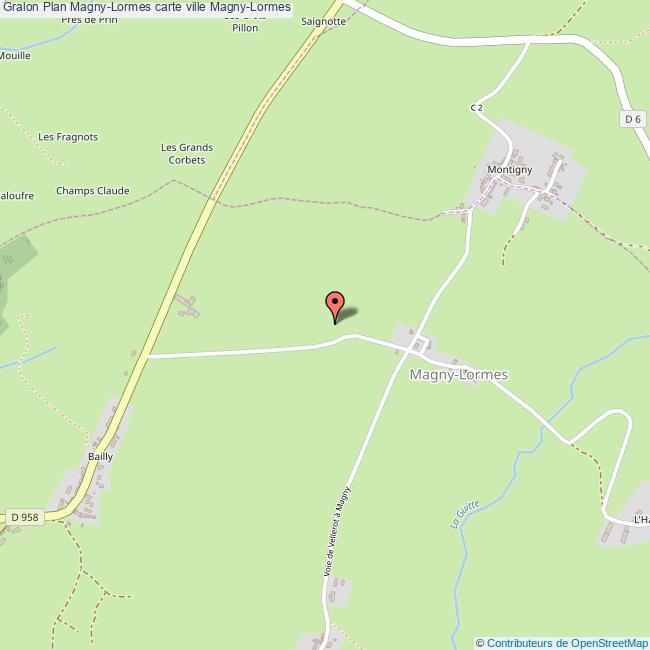 Plan MagnyLormes carte ville MagnyLormes