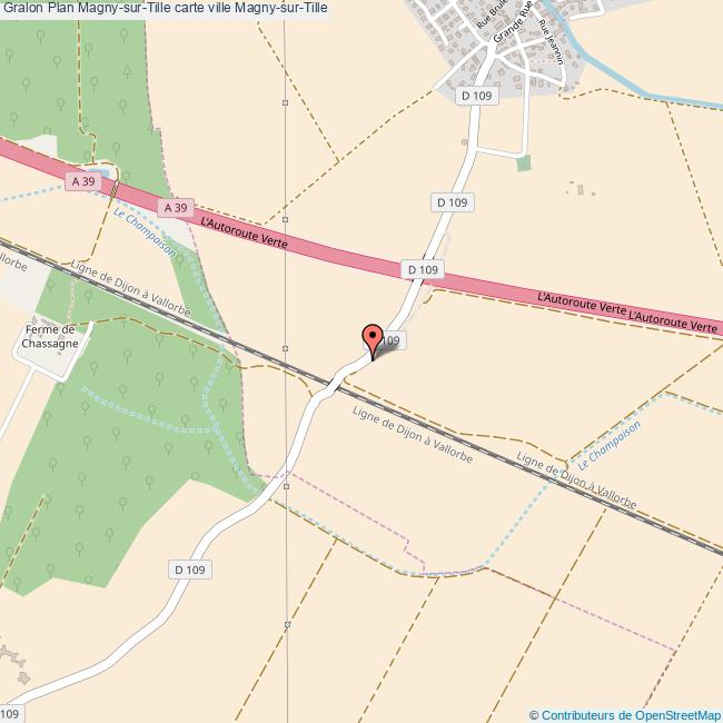 Plan MagnysurTille carte ville MagnysurTille