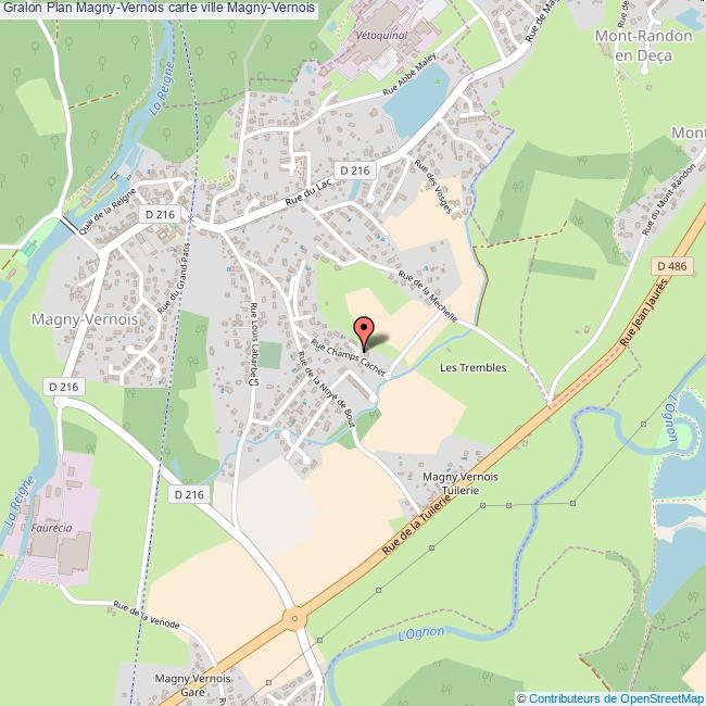 Plan MagnyVernois carte ville MagnyVernois