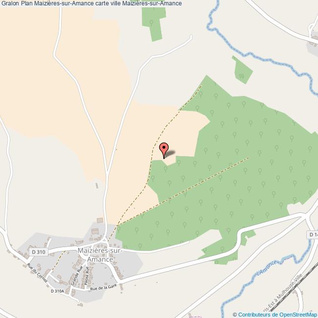 Plan MaizièressurAmance carte ville MaizièressurAmance
