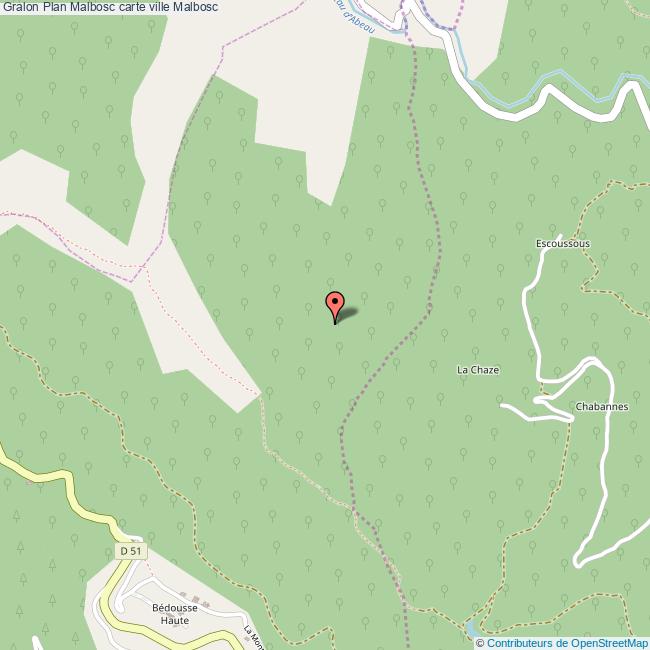 Plan Malbosc carte ville Malbosc