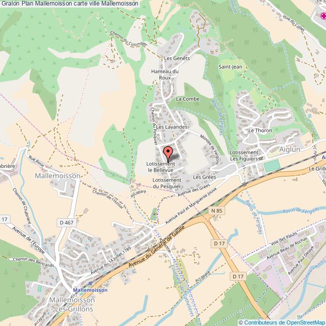 Plan Mallemoisson carte ville Mallemoisson