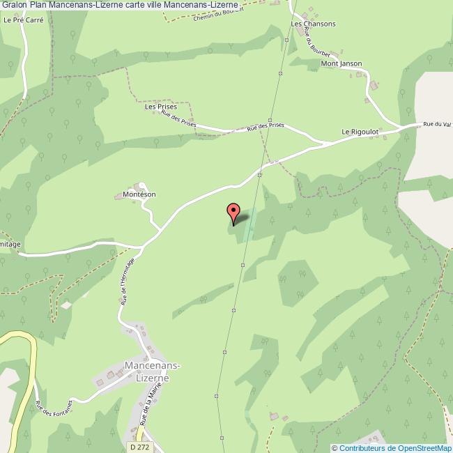 Plan MancenansLizerne carte ville MancenansLizerne
