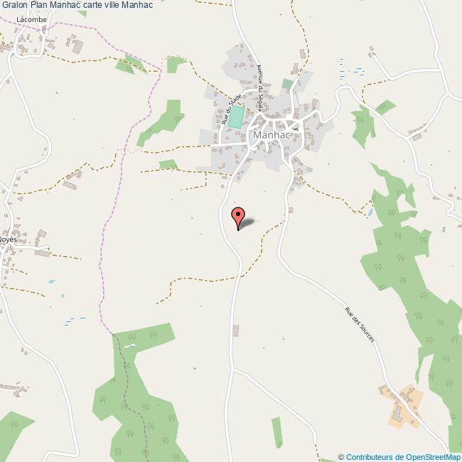 Plan Manhac carte ville Manhac