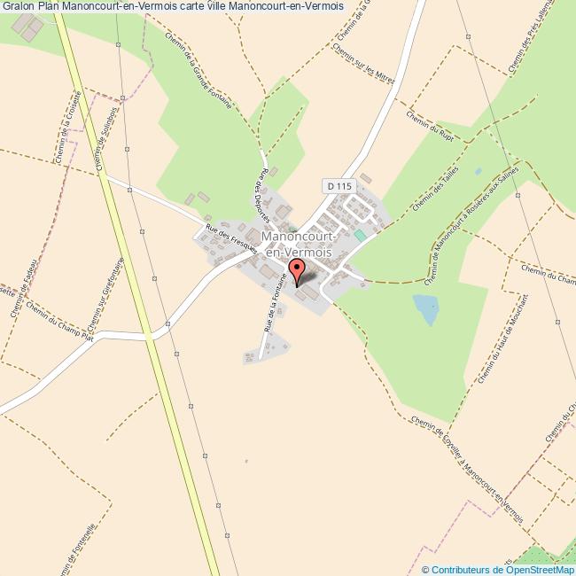 Plan ManoncourtenVermois carte ville ManoncourtenVermois
