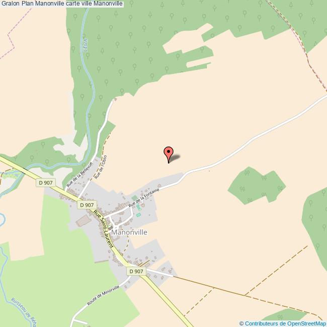Plan Manonville carte ville Manonville