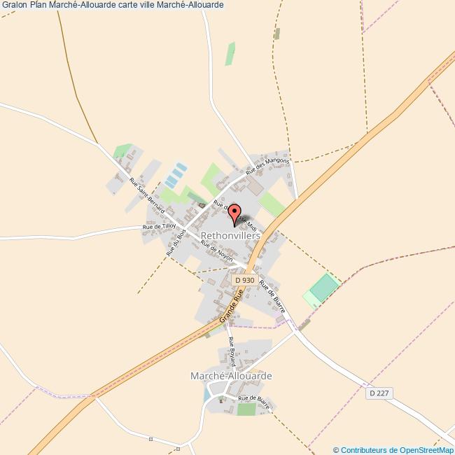 Plan MarchéAllouarde carte ville MarchéAllouarde