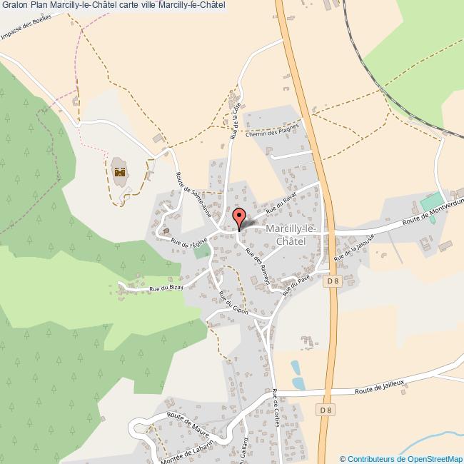 Plan MarcillyleChâtel carte ville MarcillyleChâtel