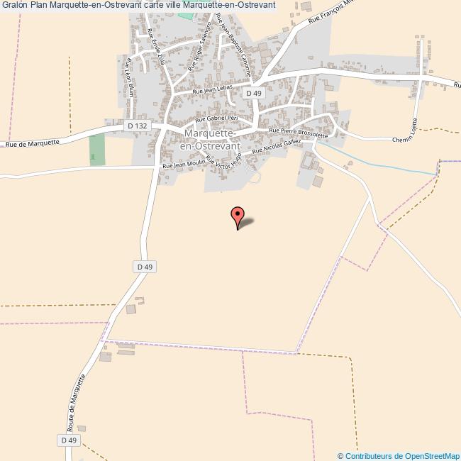 Plan MarquetteenOstrevant carte ville MarquetteenOstrevant