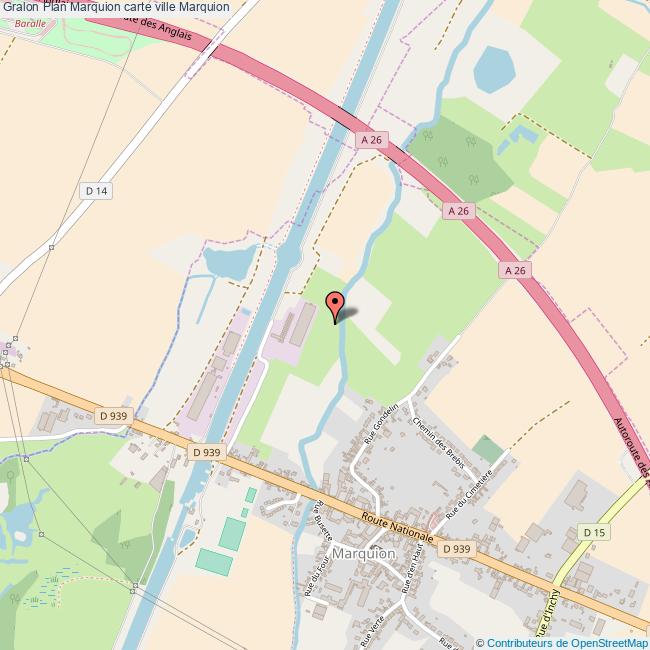 Plan Marquion carte ville Marquion