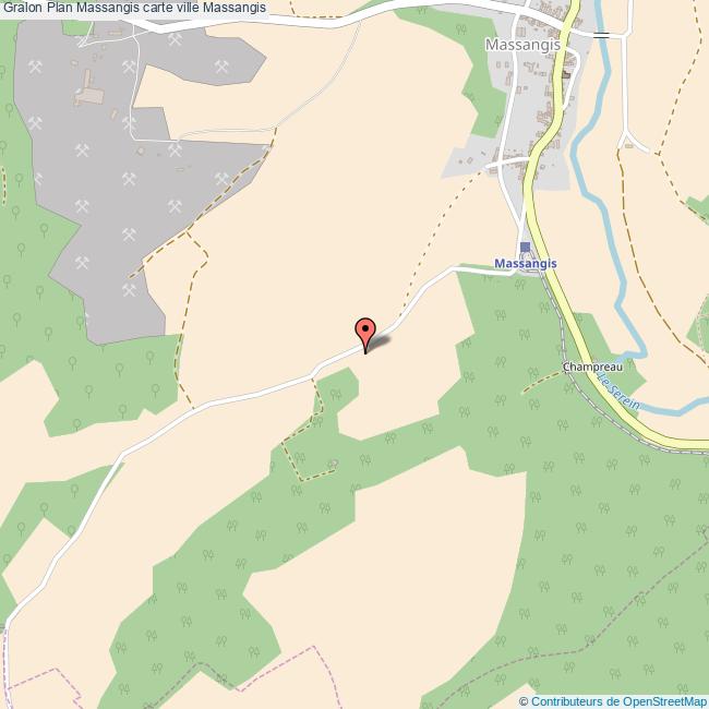 Plan Massangis carte ville Massangis