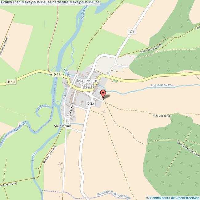 Plan MaxeysurMeuse carte ville MaxeysurMeuse
