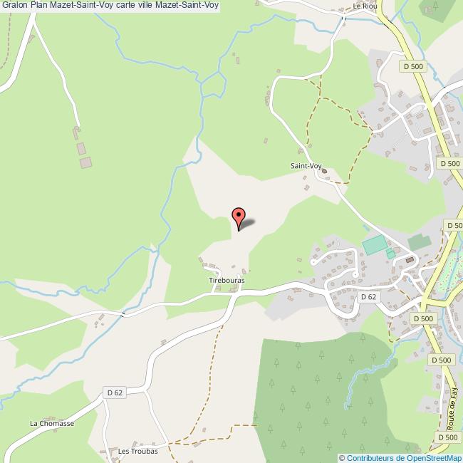 Plan MazetSaintVoy carte ville MazetSaintVoy