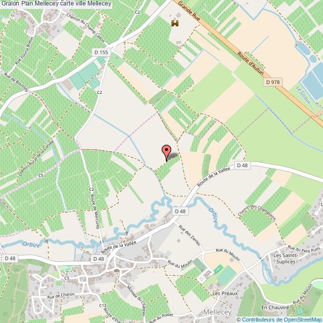 Plan Mellecey carte ville Mellecey