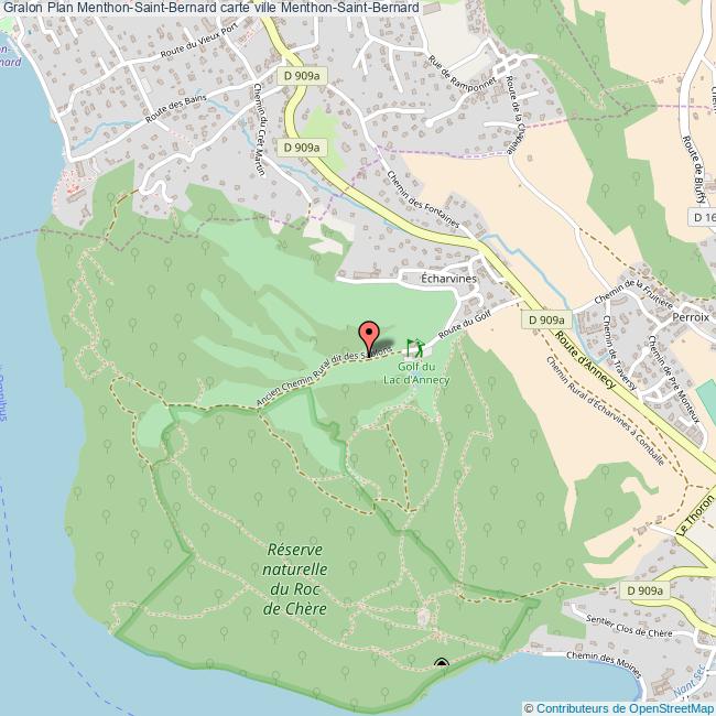 Plan MenthonSaintBernard carte ville MenthonSaintBernard