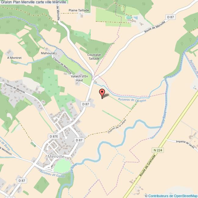 Plan Menville carte ville Menville
