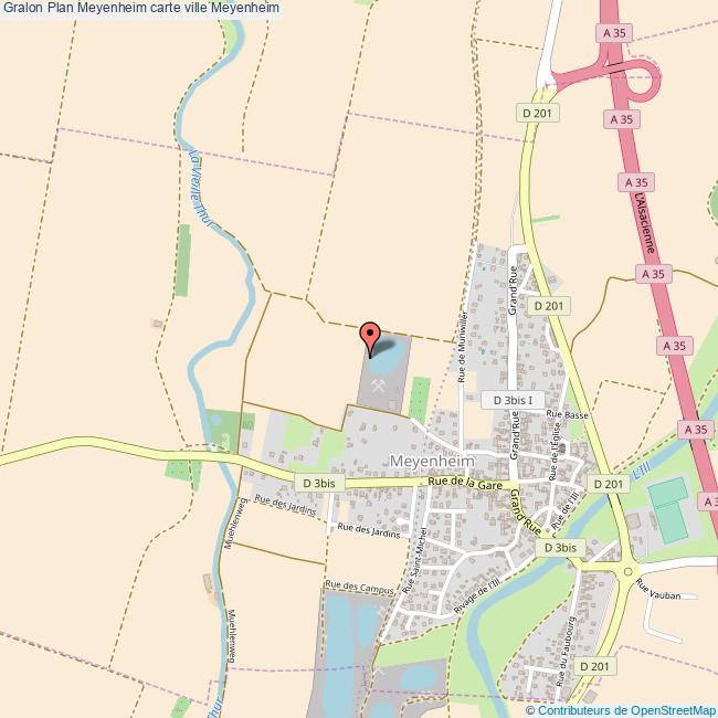 Plan Meyenheim carte ville Meyenheim