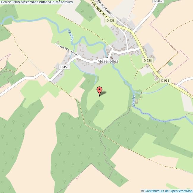 Plan Mézerolles carte ville Mézerolles