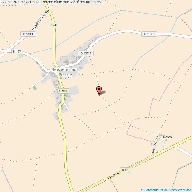 Plan MézièresauPerche carte ville MézièresauPerche